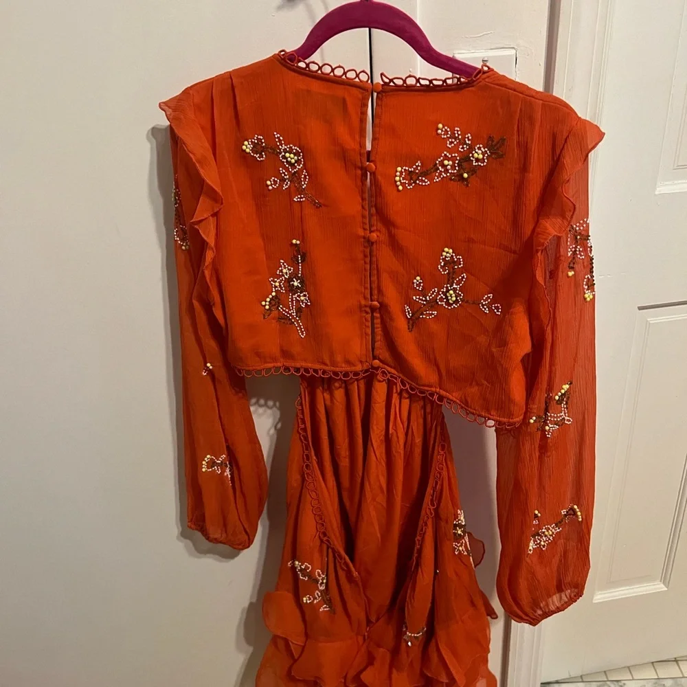 ASOS Beaded Mini Dress - Sz 10 - Picture 5 of 6
